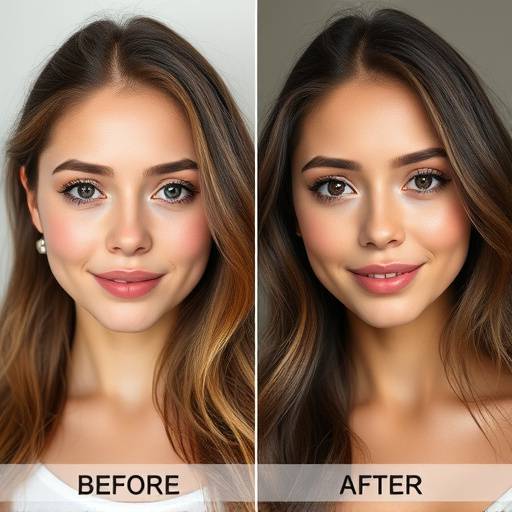 Ediäão de fotografia mostrando antes e depois do tratamento